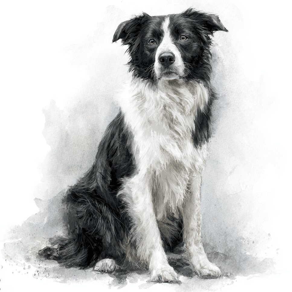 Heritage Australian Sheep Dog Luxury Greeting Card - Willow and Wag