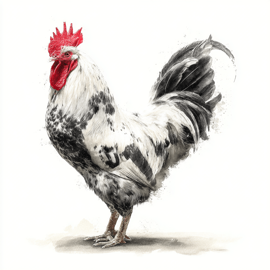 Heritage Sussex Rooster Luxury Greeting Card - Willow and Wag