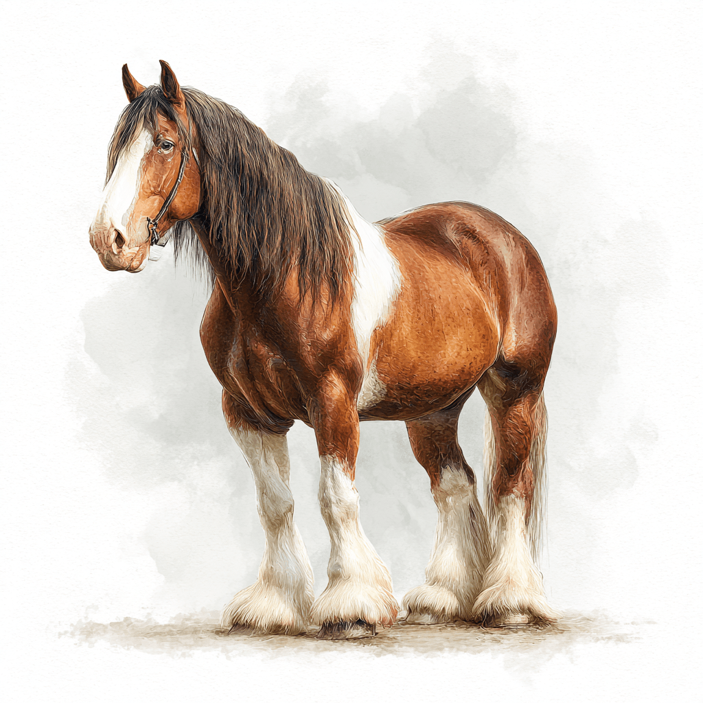 Heritage Clydesdale Luxury Greeting Card - Willow and Wag
