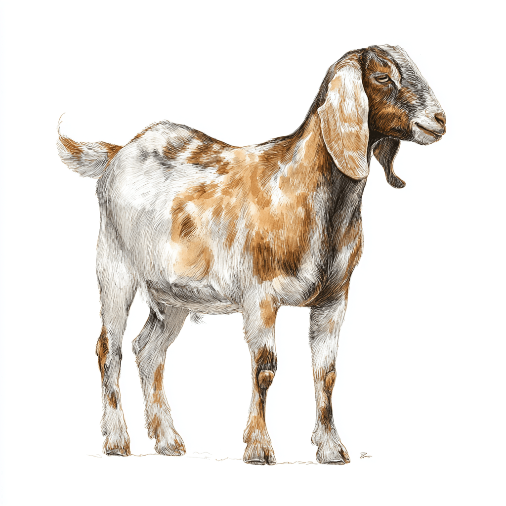 Heritage Goat Luxury Greeting Card - Willow and Wag