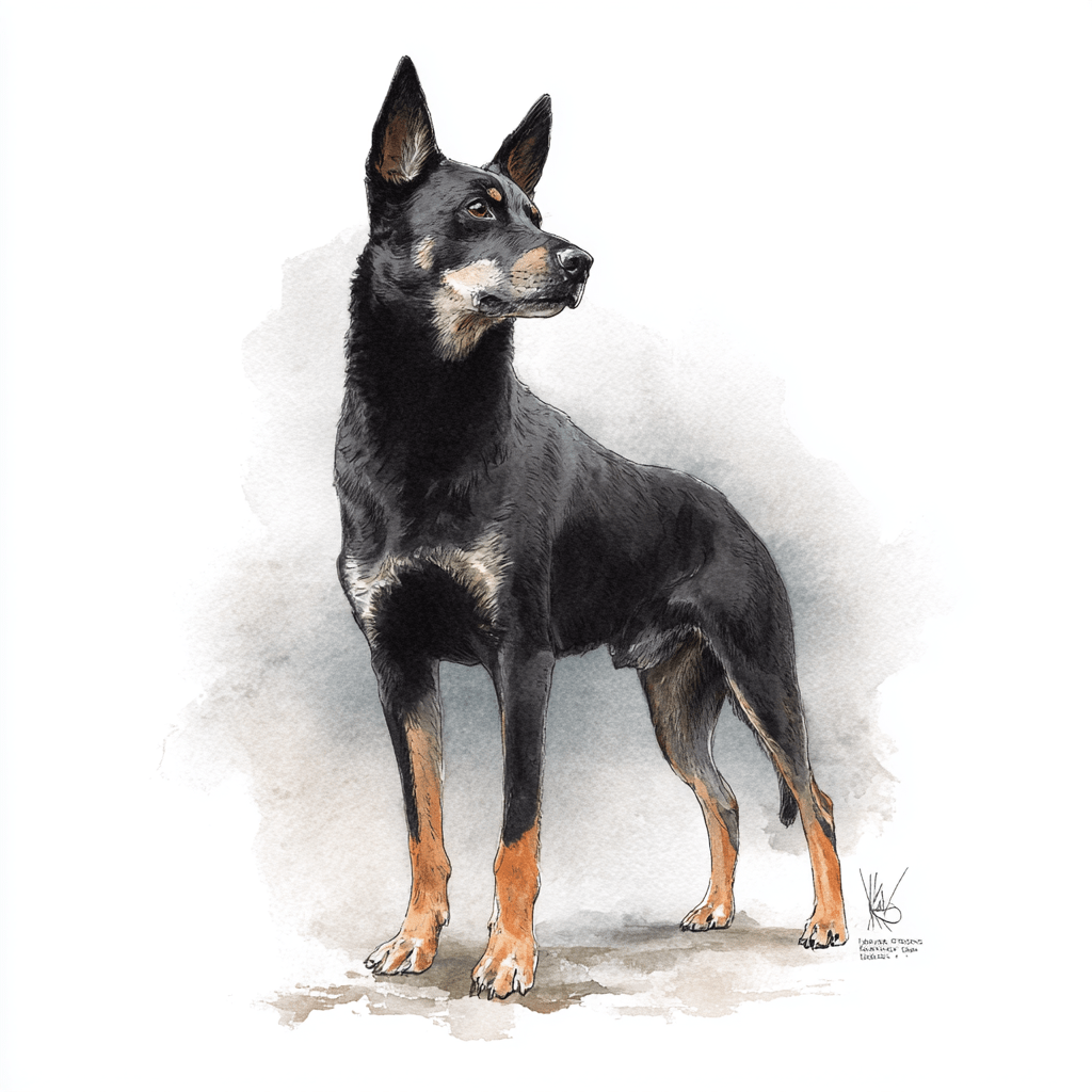 The Working Kelpie – Luxury Greeting Card - Willow and Wag